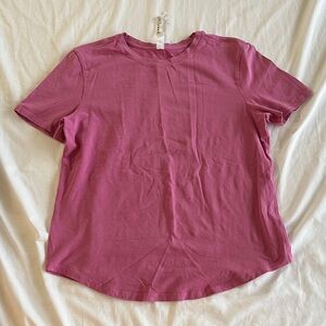 lululemon athletica Short Sleeve Crew Tee in Rose-Mauve